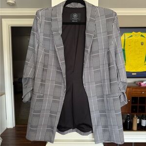 Boom Boom Jeans Black and White Checkered Blazer